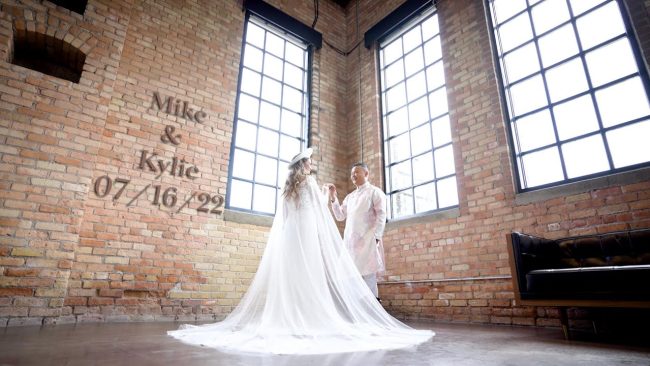 Cinematic wedding love story